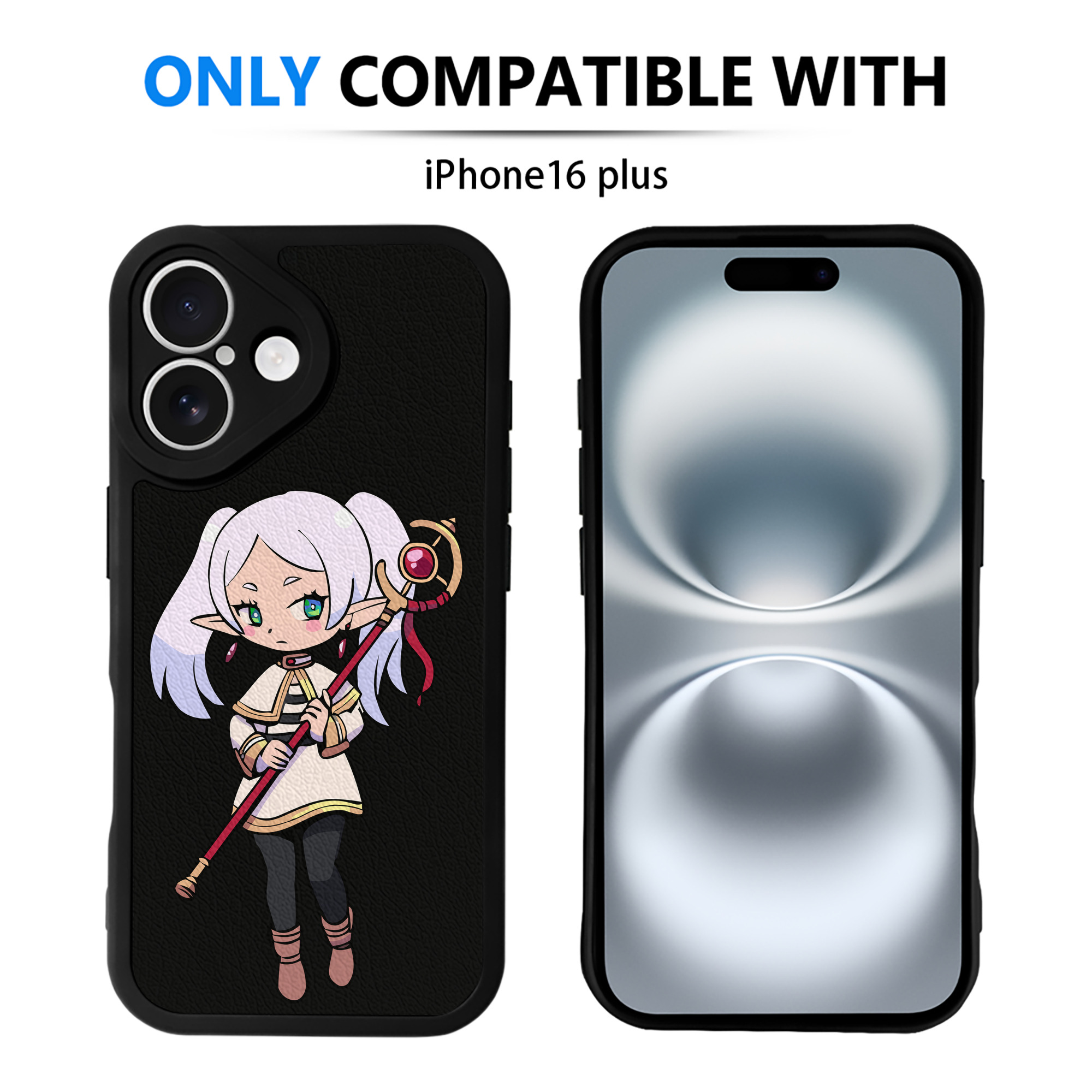 （画像用） 葬送のフリーレン Frieren 【iPhone 16シリーズ対応】シリコンスマホケース（レザー調） 材質：シリコン